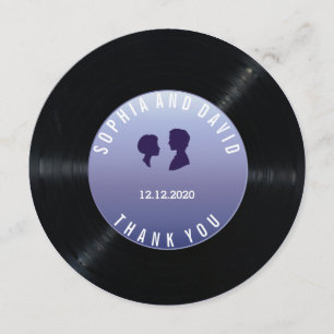 Unique Retro Vinyl Record Wedding Custom THANK YOU