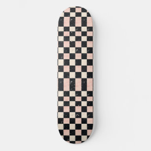 Unique Retro Y2K Checker Design Skateboard