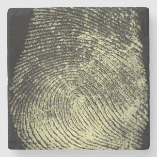 Unique Reversed Loop Fingerprint Motif Stone Coaster