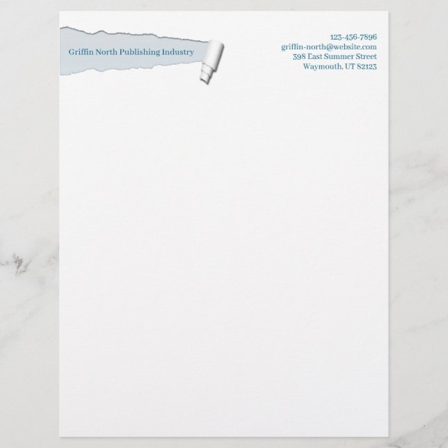 Unique Ripped Letterhead (Front)