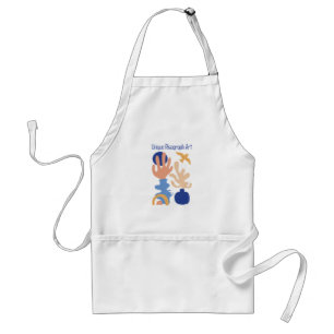 Unique Risograph Art  Adult Apron