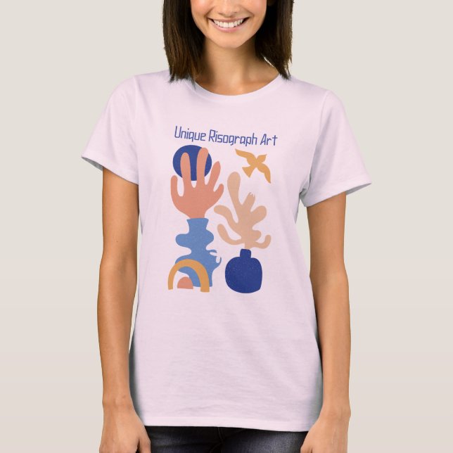 Unique Risograph Art  T-Shirt (Front)