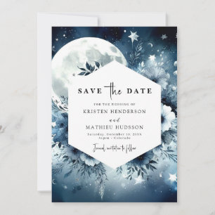 Unique Romance Moonlit Wedding Save The Date