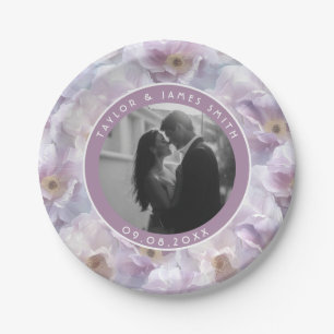 Unique Rose Floral Wedding Plates For Bachelor Par
