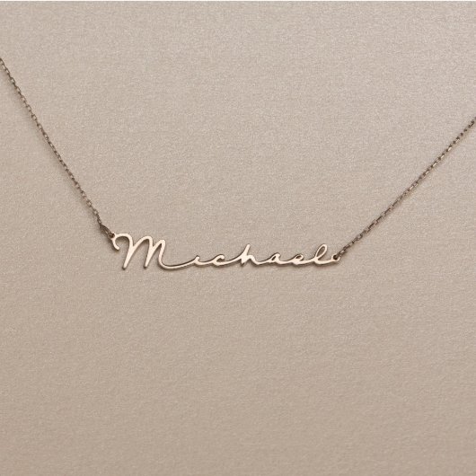 Unique Rose Gold Name Chain Necklace (Finish)