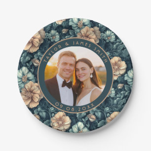 Unique Rose Minimalist Wedding Plates For Bridesma