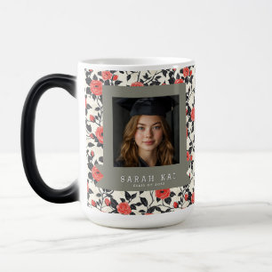 Unique Rose Pattern College Grad Color Morph Mug
