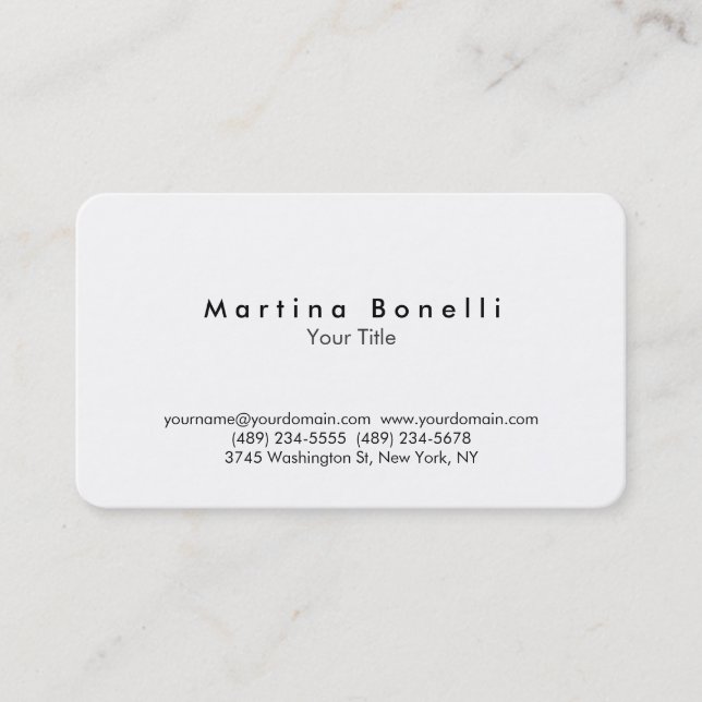 Unique Rounded Corner Amazing Business Card (Front)