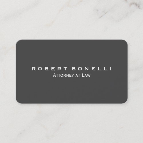 Unique Rounded Corner Grey Lawyer Business Card