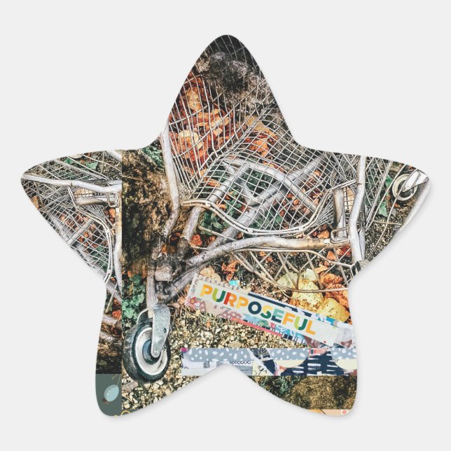 Unique Run Over Shopping Cart sticker (Front)