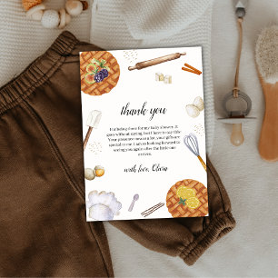 Unique Rustic Cutie Baking Pie Baby Shower Thank You Card