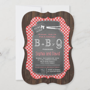 Unique Rustic Mason Jar Chalkboard Baby Shower Invitation