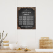 Unique Rustic Mason Jar Wedding Seating Chart (Kitchen)
