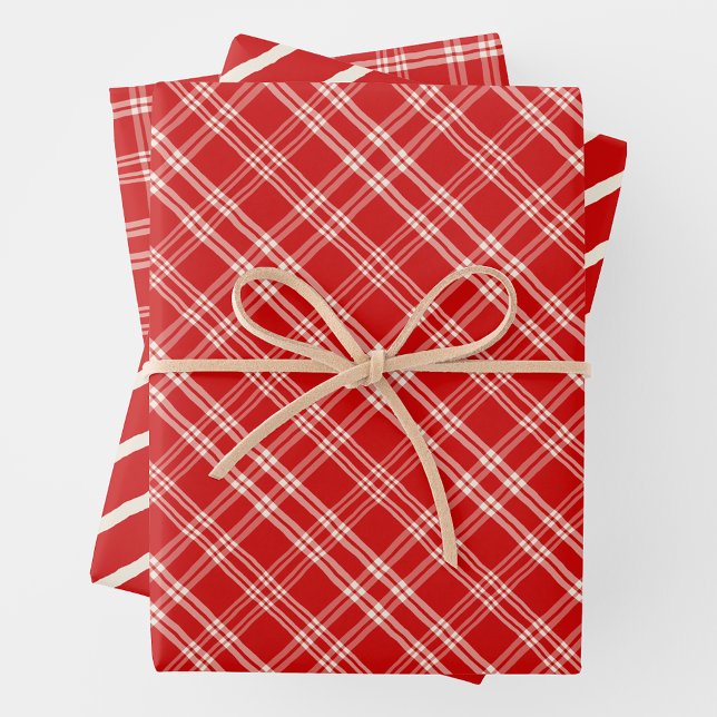 Unique Rustic Red & Cream Squiggly Mixed Patterns Wrapping Paper Sheets (Unique Rustic Red & Cream Squiggly Mixed Patterns Wrapping Paper Sheets)