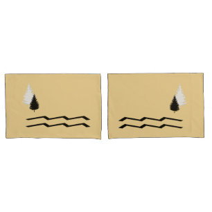 Unique Rustic Tree/River Pillowcase Set