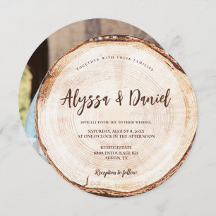 Unique Rustic Wedding with Photo Invitation