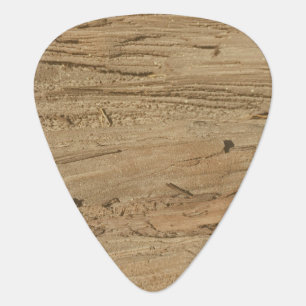 Unique Rustic Wood Grain Brown Stripes Guitar Pick