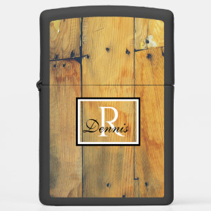 Unique Rustic Wood planks with Rusty Nails Zippo Lighter