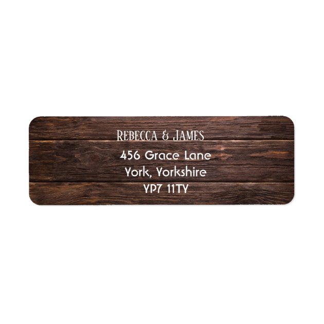 Custom Rustic Address Labels - 90 Heart On Wood Design Return Address Stickers - View #4