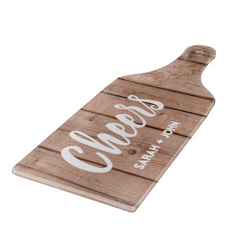 Unique Rustic Wooden Oak Barn Farmhouse Cheers  Cutting Board