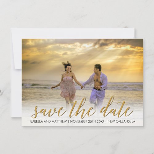 Unique Sand Photo Template Save The Date