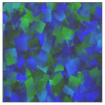 Unique Sapphire and Emerald Abstract Fabric