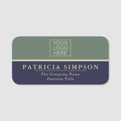 Unique Sapphire Blue  Sage Green Self_expression Name Tag