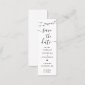 Unique Save the Date Bookmark Bookmark Mini Business Card (Front/Back)