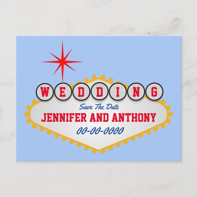 Unique Save The Date Holiday Postcard (Front)