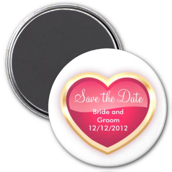 Unique Save The Date Magnet Personalized by ArtbyMonica at Zazzle