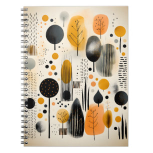 Unique Scandinavian Geometric Composition Shapes Notebook