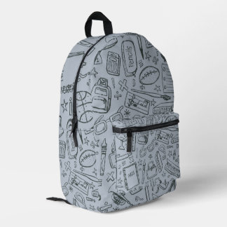 Unique school objects backpack design