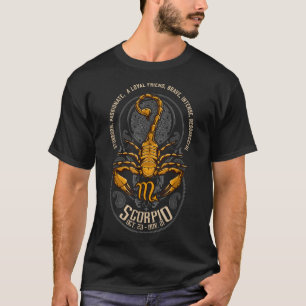 Unique Scorpio Art for Scorpion Lovers Horoscope T-Shirt