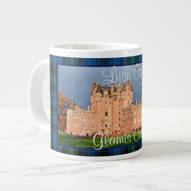 Unique Scottish Clan Lyon's Glamis Castle Giant Coffee Mug (Front Left)