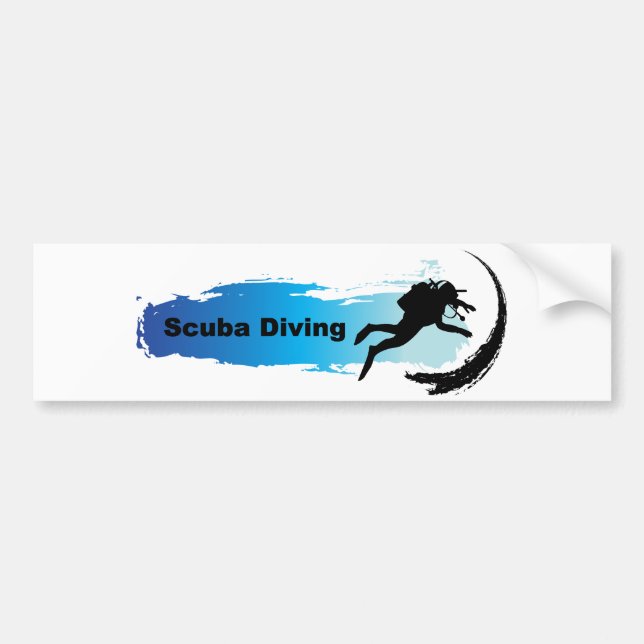 Unique Scuba Diving Bumper Sticker (Front)