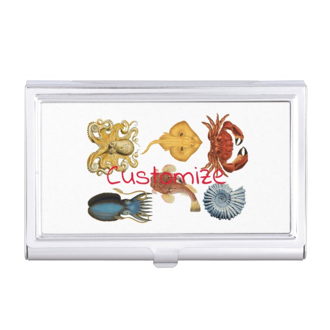 Unique Sea Beings Assortment Thunder_Cove  Business Card Case (Front)
