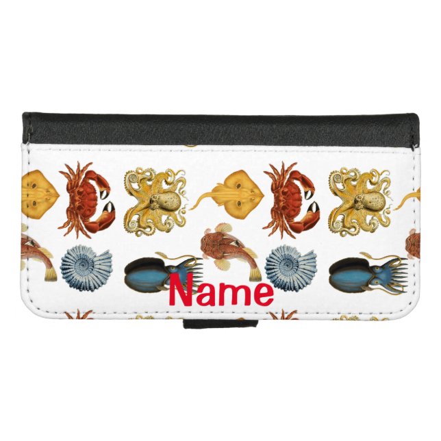 Unique Sea Beings Assortment Thunder_Cove  iPhone Wallet Case (Front (Horizontal))