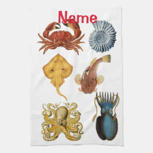 Unique Sea Beings Assortment Thunder_Cove Kitchen Towel