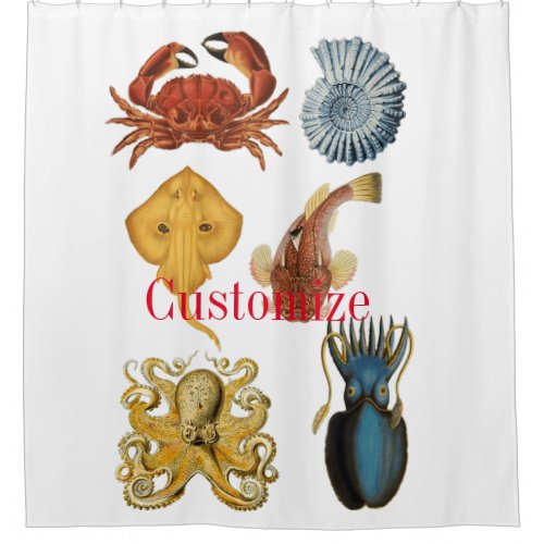 Unique Sea Beings Assortment Thunder_Cove Shower Curtain