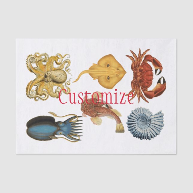 Unique Sea Beings Assortment Thunder_Cove  Tissue Paper (Front)