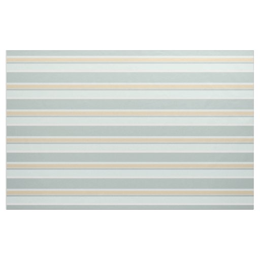 Unique Seafoam Green White Tan Stripe Art Fabric