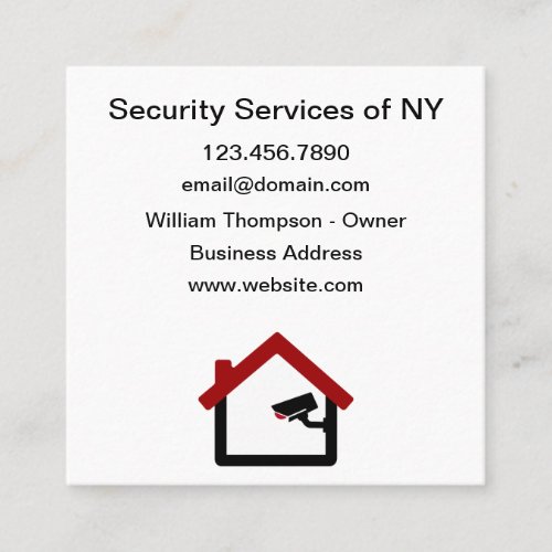 Unique Security Services Square Business Cards