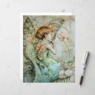 Unique Serene Fairy Birthday Card
