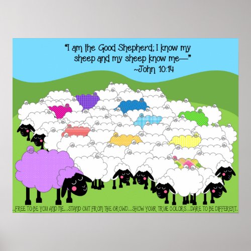 Unique Sheep Good Shepherd Poster