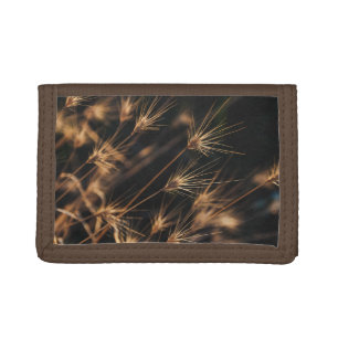 Unique Short Bursting Wild Grass Tri-fold Wallet