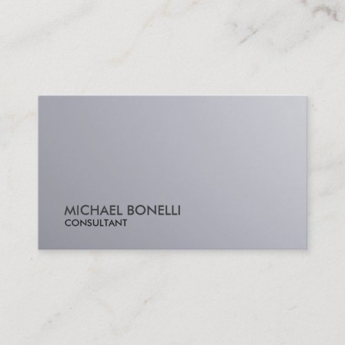 Unique Silver Grey Background Consultant Business Card