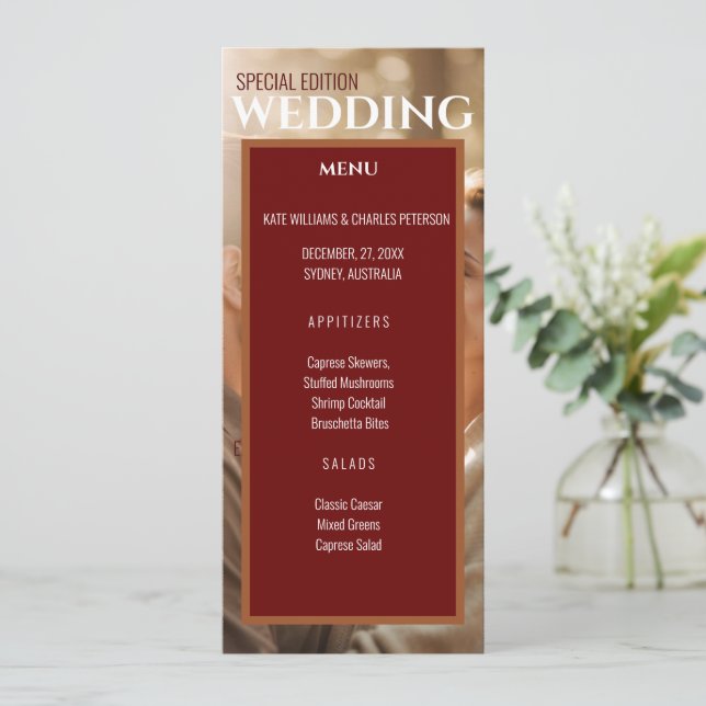 Unique simple magazine cover menu (Standing Front)