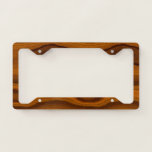 Unique Simple Modern Trendy Wood Grain Pattern License Plate Frame at Zazzle