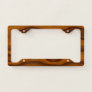 Unique Simple Modern Trendy Wood Grain Pattern License Plate Frame