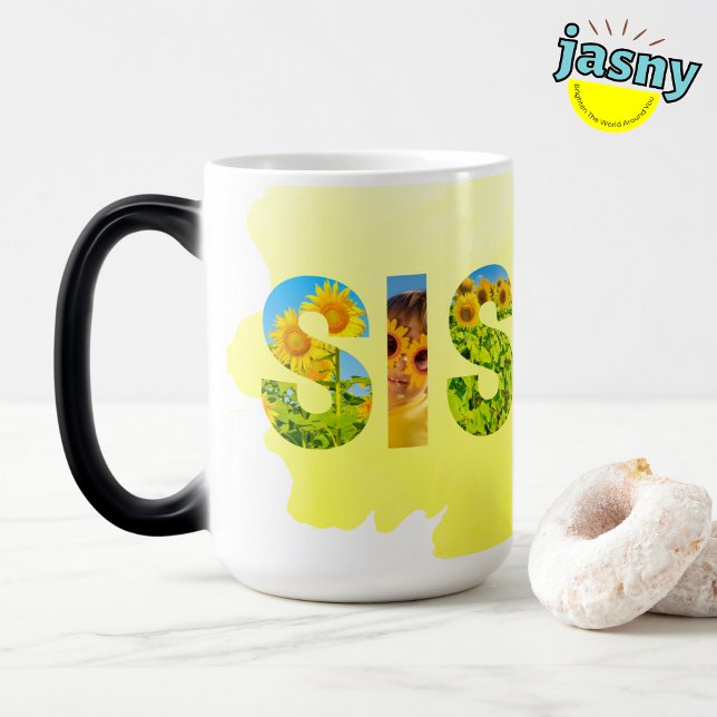 Unique Sister Themed Yellow Sunflower Color Morph Mug (Creator Uploaded)